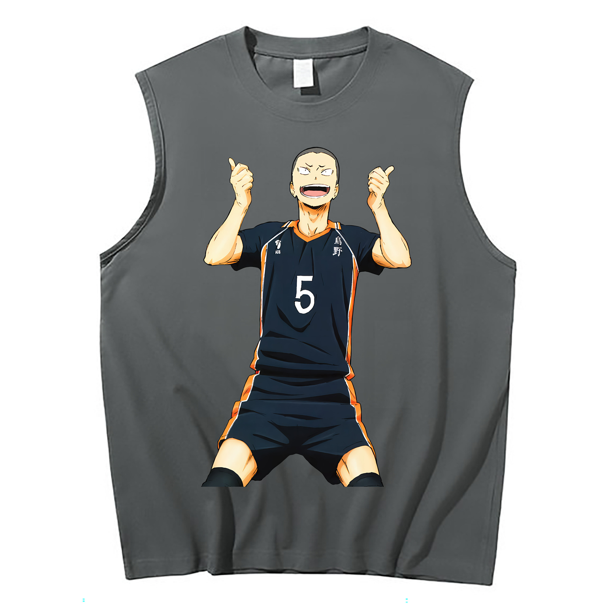 （画像用） ハイキュー!! Haikyu!! コットン100％タンクトップ（フロントプリント）